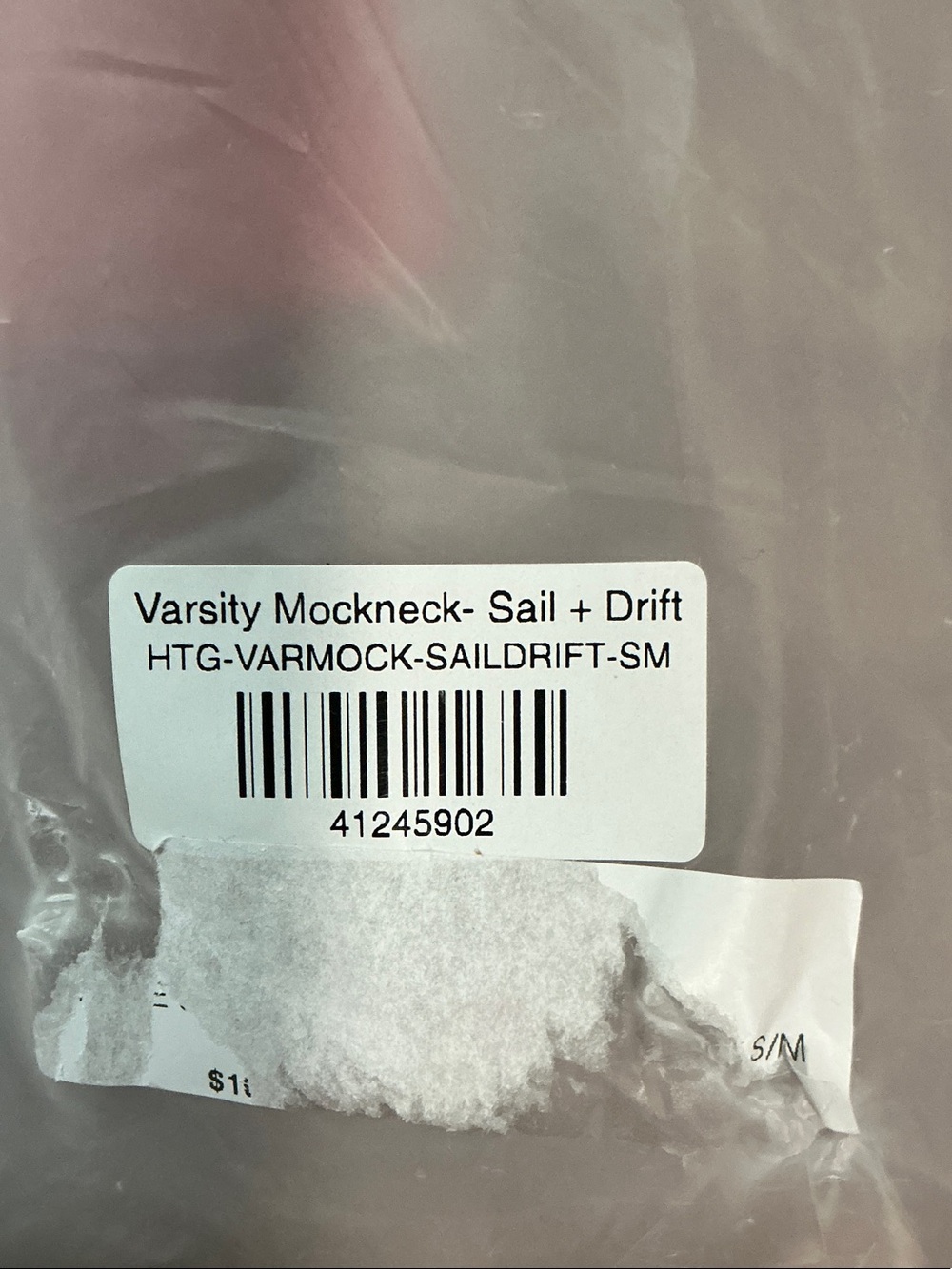 PARKE Varsity Mockneck Sweatshirt in Sail + Drift NEW - Picture 2 of 6